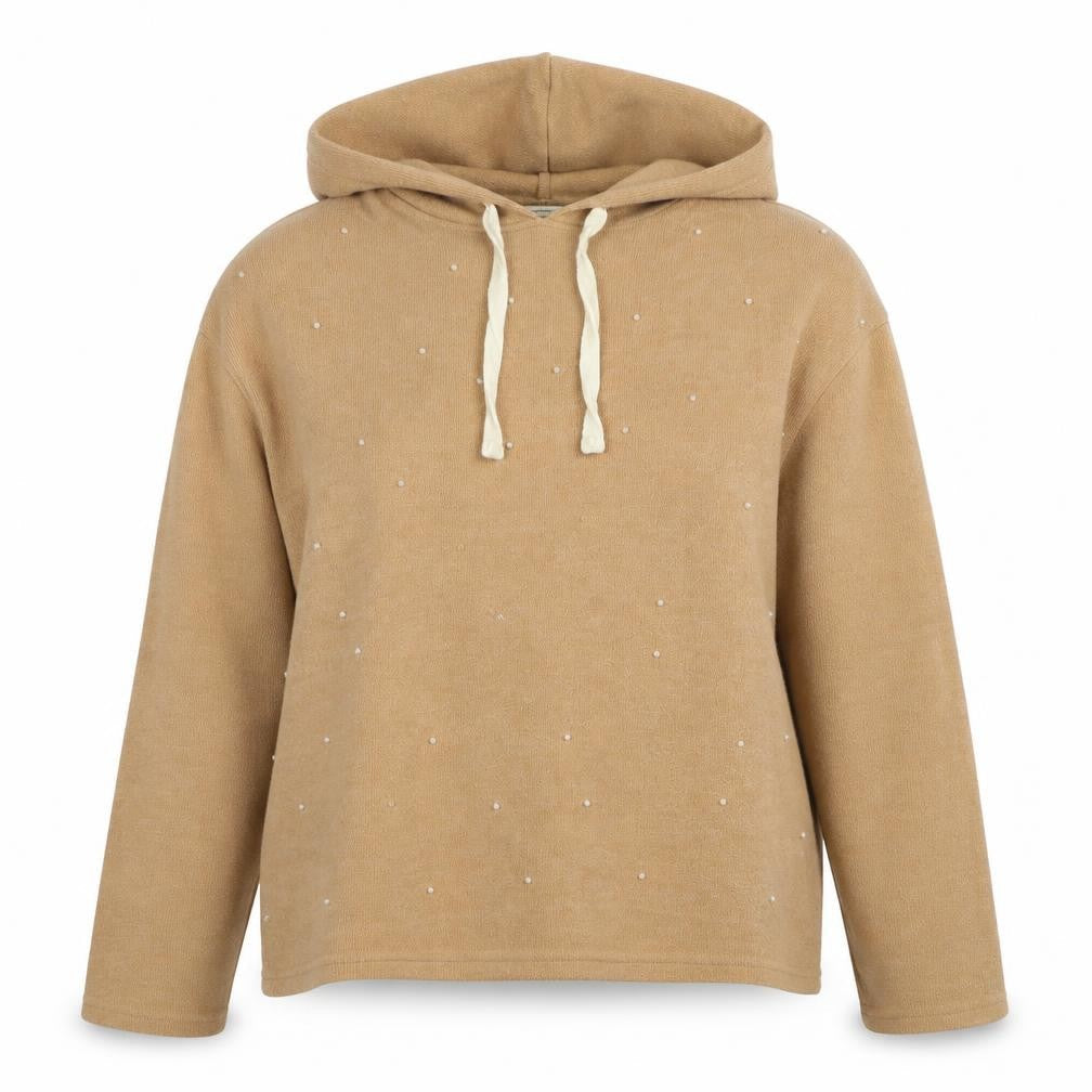Zara Womens Brown Cotton Pullover Hoodie Size M Pullover