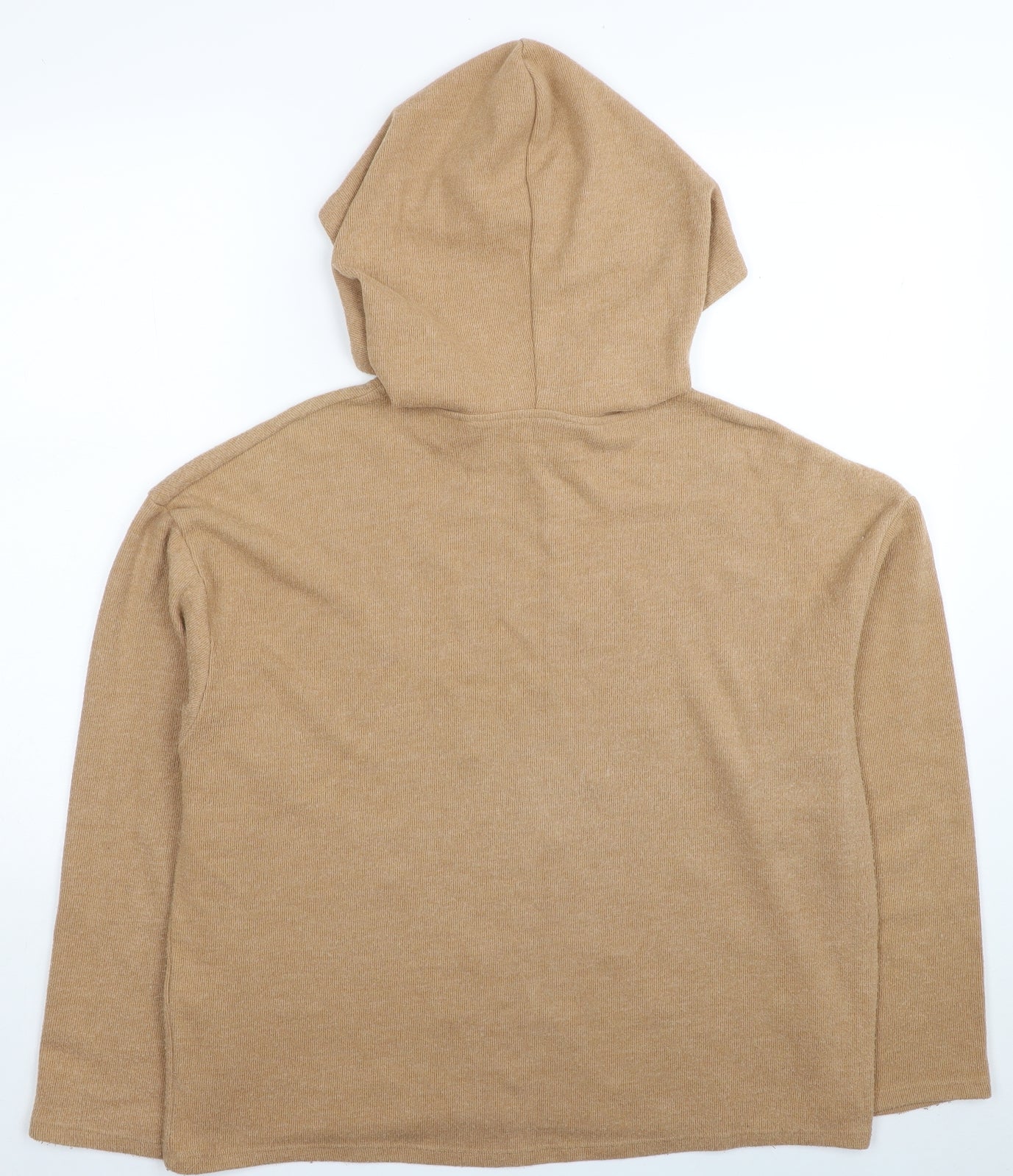 Zara Womens Brown Cotton Pullover Hoodie Size M Pullover