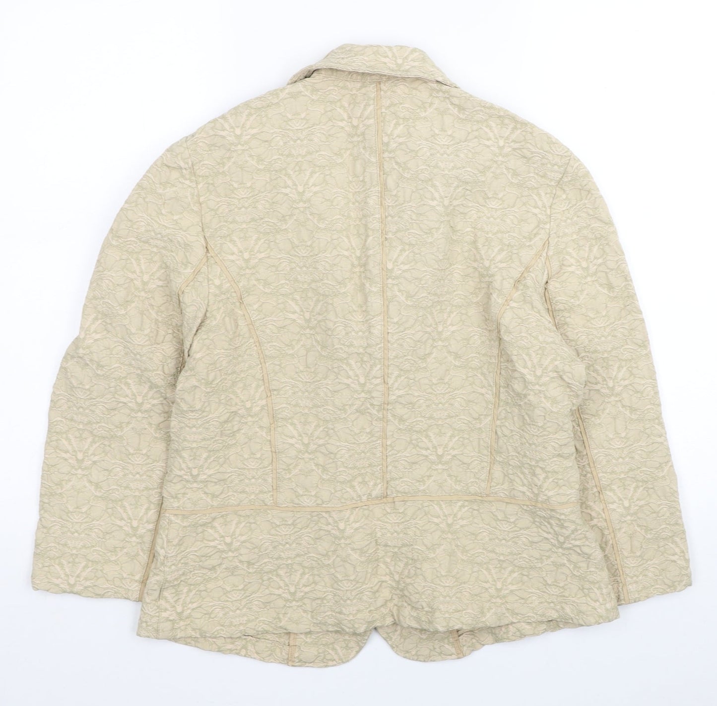 Marks and Spencer Womens Beige Jacket Blazer Size M Button - Textured