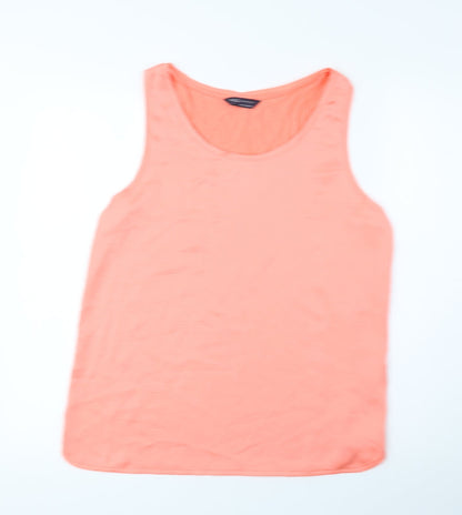 Marks & Spencer Womens Pink Polyester Basic Tank Size 10 Boat Neck