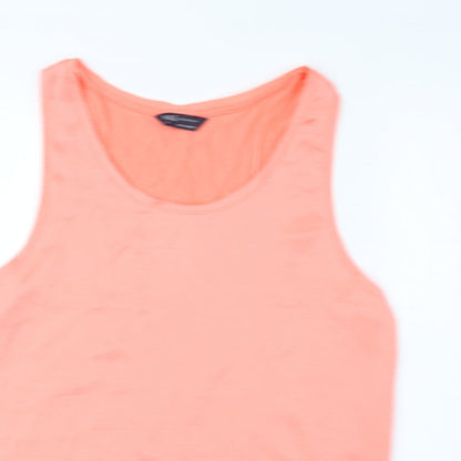 Marks & Spencer Womens Pink Polyester Basic Tank Size 10 Boat Neck