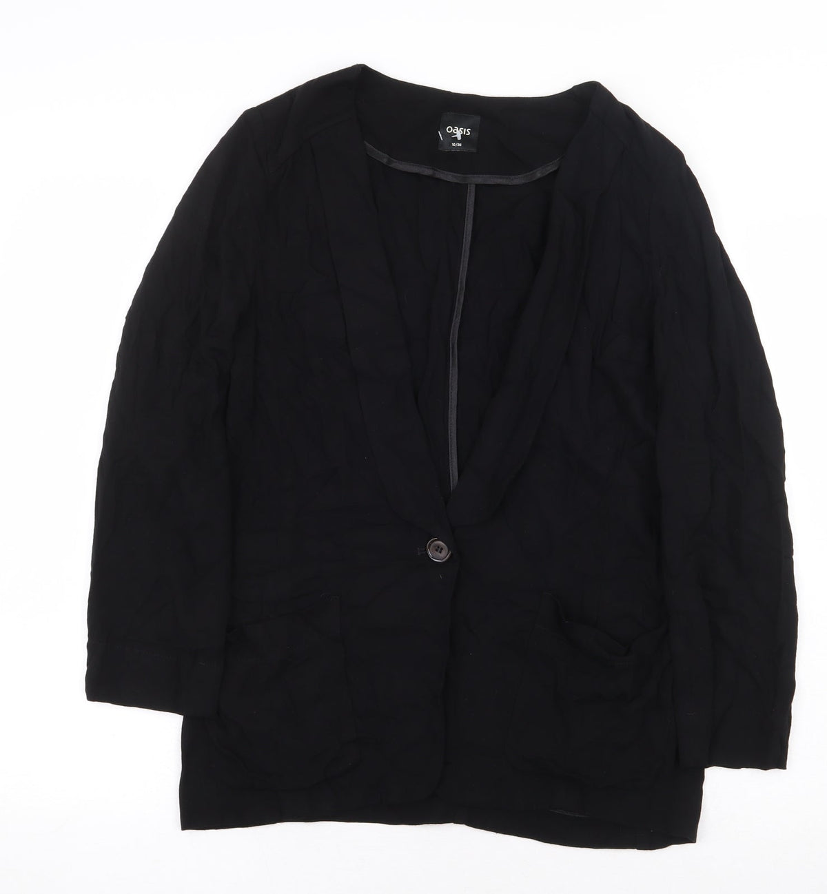 Oasis Womens Black Jacket Blazer Size 10 Button