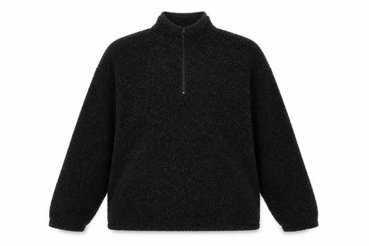 Angelo Litrico Womens Black Polyester Pullover Sweatshirt Size M Zip