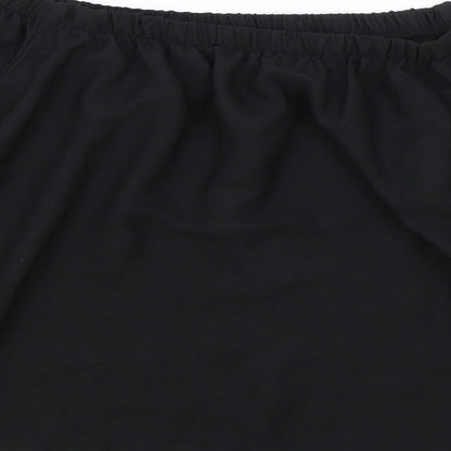 Atmosphere Womens Black Polyester Cropped Blouse Size 12 Off the Shoulder - Elasticated Collar