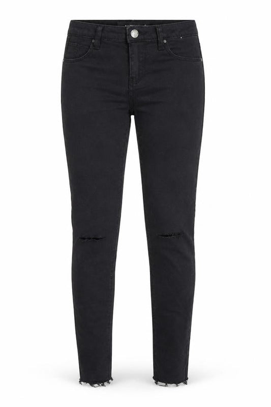 Primark Womens Black Cotton Skinny Jeans Size 6 L28 in Regular Zip