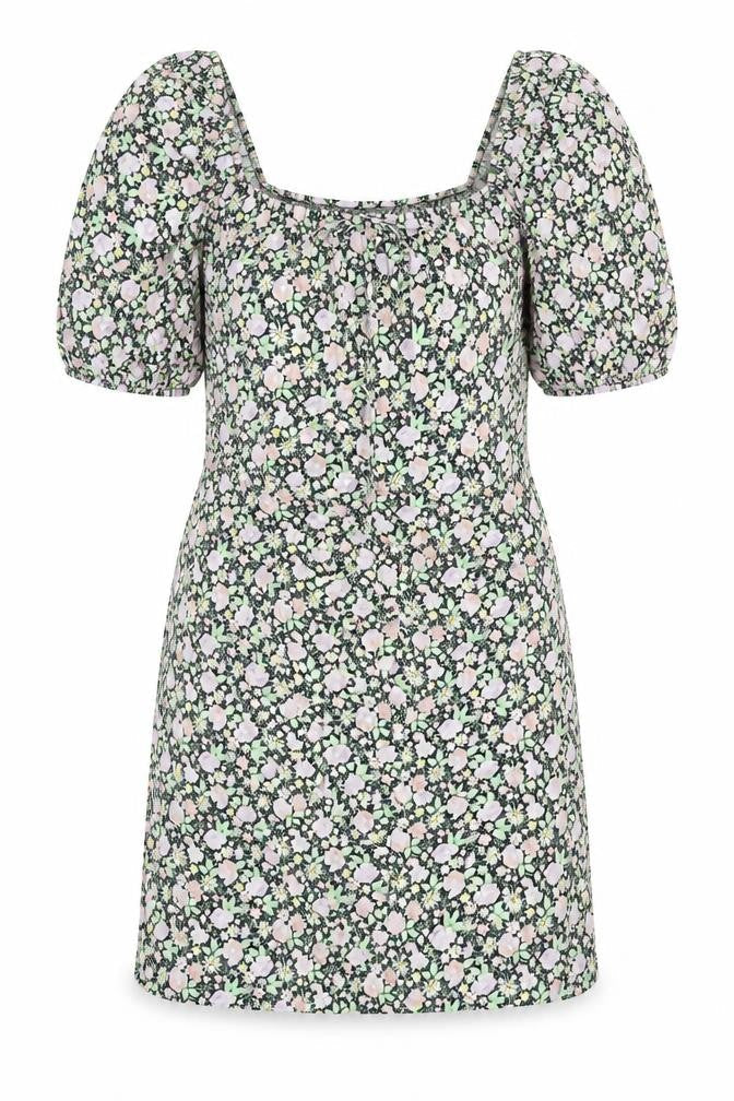 George Womens Multicoloured Floral Cotton A-Line Size 10 Square Neck Pullover