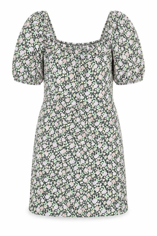 George Womens Multicoloured Floral Cotton A-Line Size 10 Square Neck Pullover