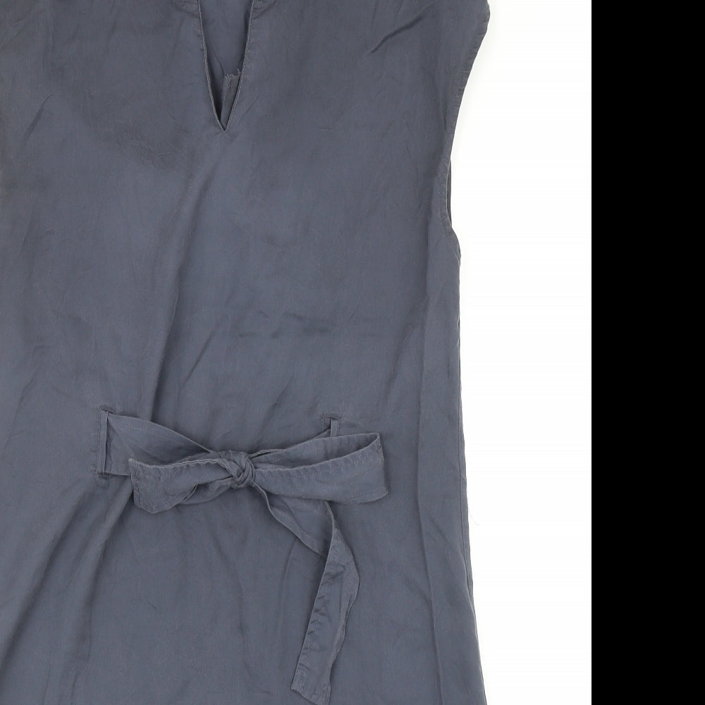 Thought Womens Grey Lyocell Shift Size S V-Neck Pullover