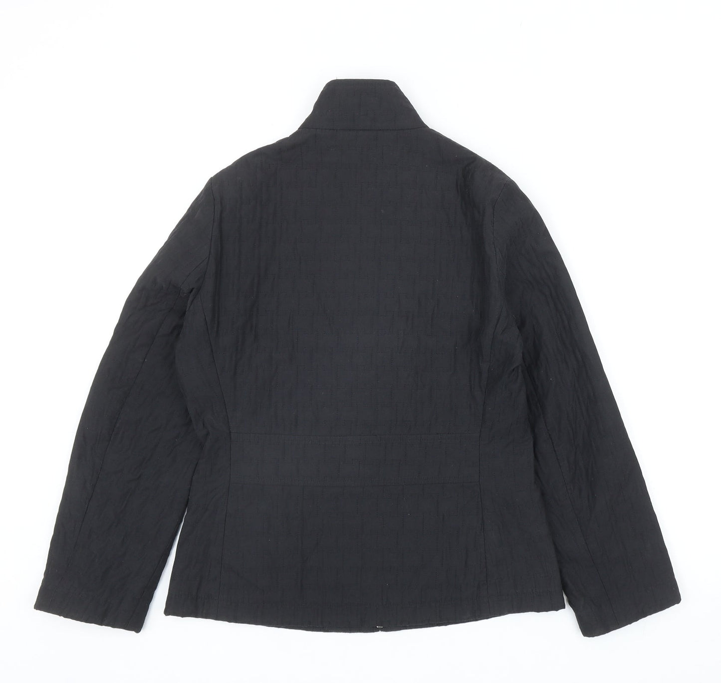 Preworn Womens Black Jacket Size 10 Zip