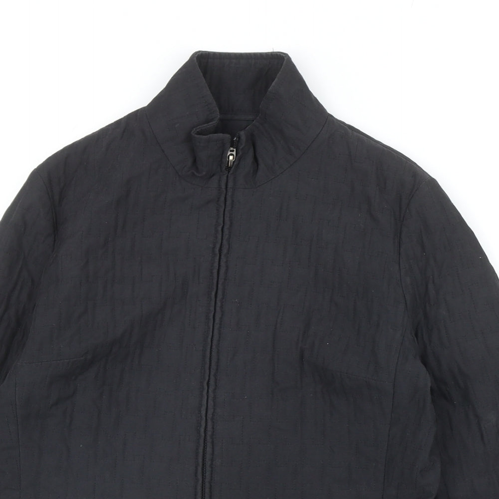 Preworn Womens Black Jacket Size 10 Zip