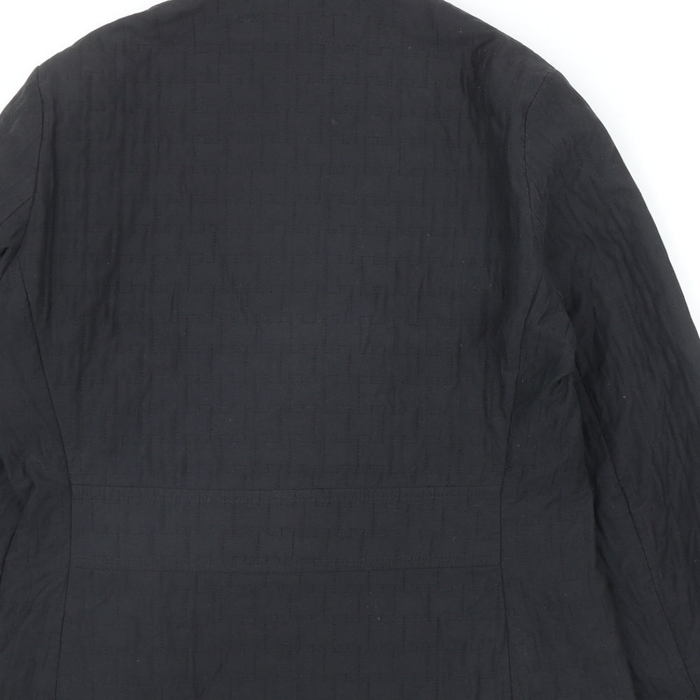 Preworn Womens Black Jacket Size 10 Zip