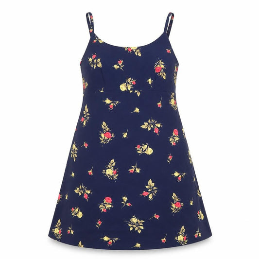 BHS Womens Black Floral Polyester Skater Dress Size 10 Round Neck Pullover
