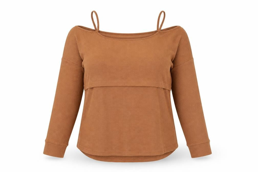 Preworn Womens Brown Boat Neck Cotton Pullover Jumper Size M