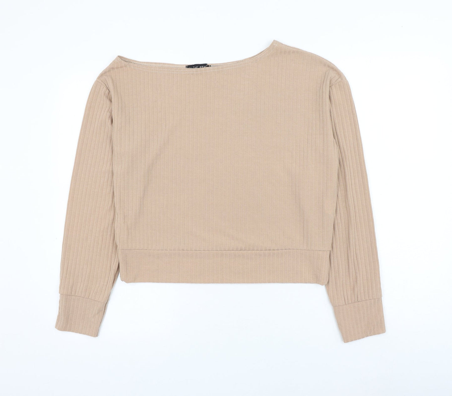 In the Style Womens Brown Boat Neck Polyester Pullover Jumper Size 12
