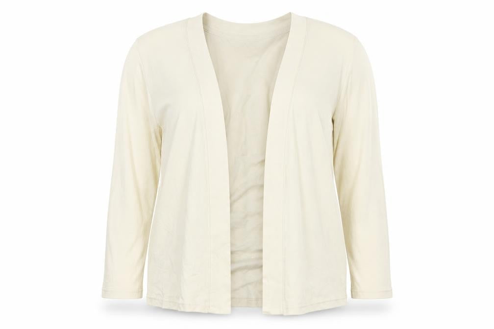 Poppy Womens Beige V-Neck Polyester Cardigan Jumper Size 16