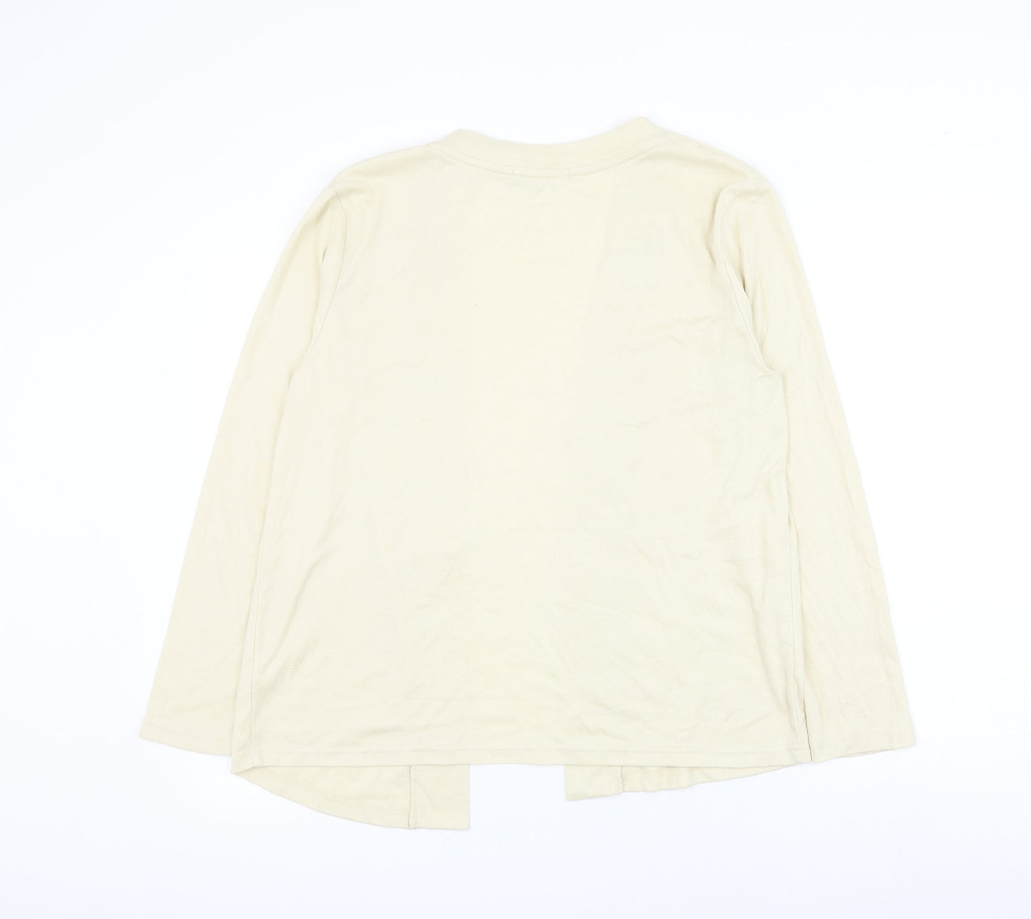 Poppy Womens Beige V-Neck Polyester Cardigan Jumper Size 16