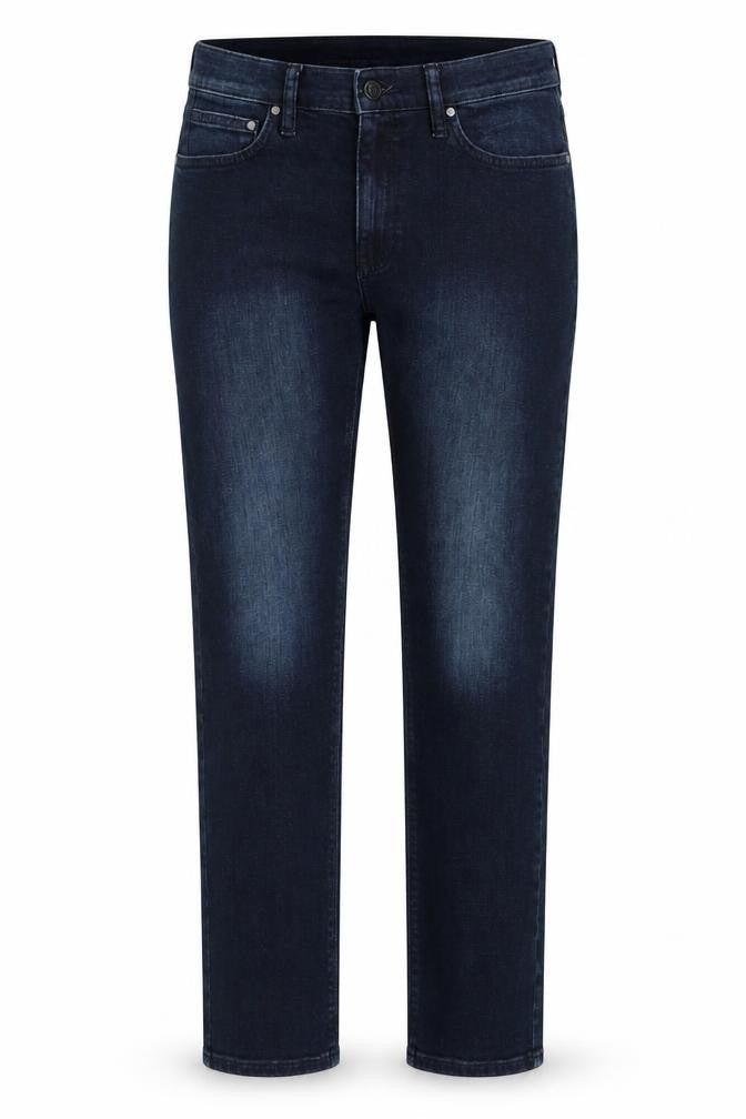 Marks & Spencer Womens Blue Cotton Straight Jeans Size 34 in L31 in Regular Zip