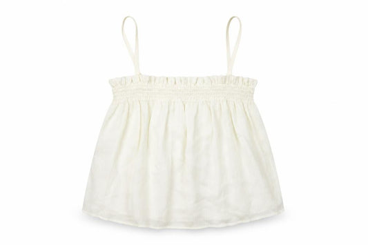 Mango Womens White Polyester Camisole T-Shirt Size M Square Neck