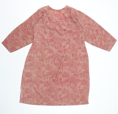 Koshibo Super Womens Multicoloured Geometric Polyethylene A-Line Size L Square Neck Pullover