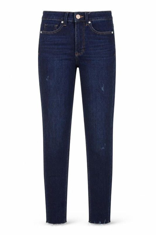 Marks & Spencer Womens Blue Cotton Skinny Jeans Size 6 L28 in Regular Zip