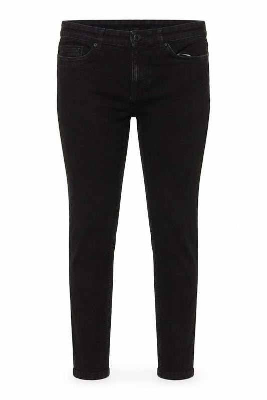 Peacocks Womens Black Cotton Skinny Jeans Size S L25 in Regular Zip