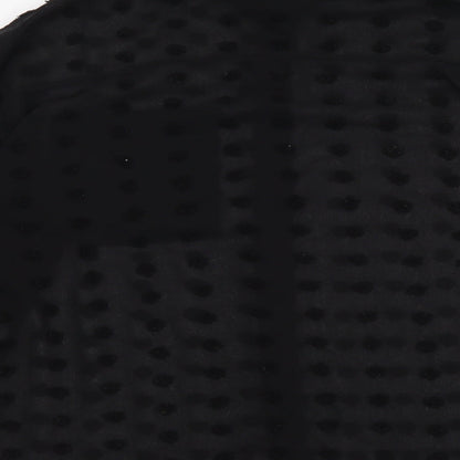 ASOS Womens Black Polka Dot Polyester Basic Button-Up Size 8 Collared