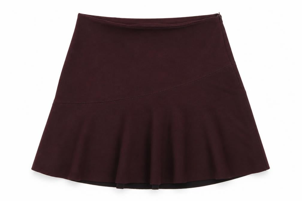 NEXT Womens Red Polyester Flare Skirt Size 8 Zip