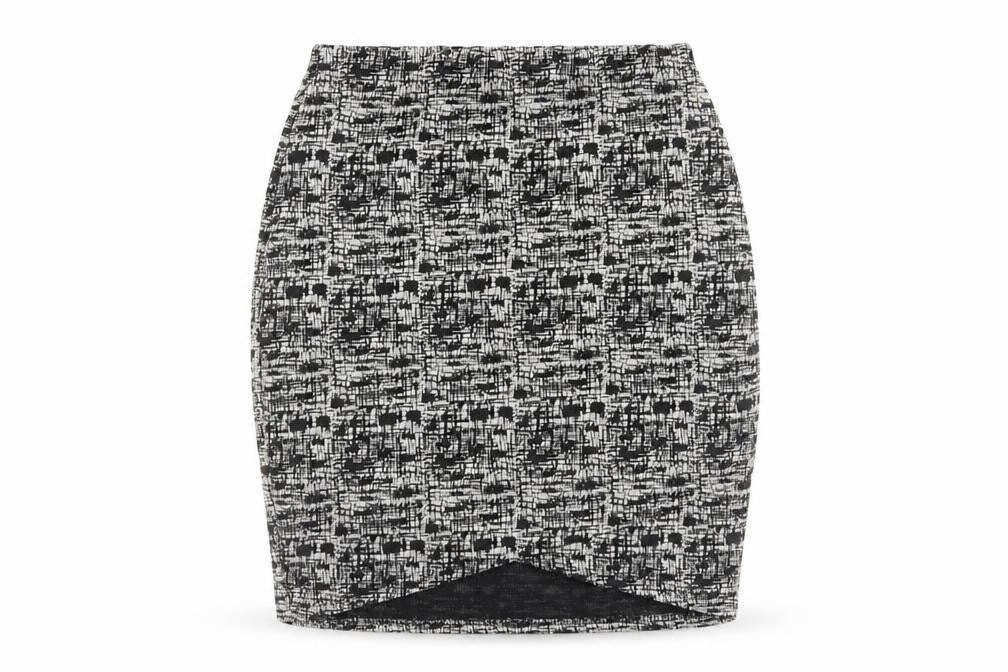 Miss Selfridge Womens Black Geometric Polyester Mini Skirt Size 6