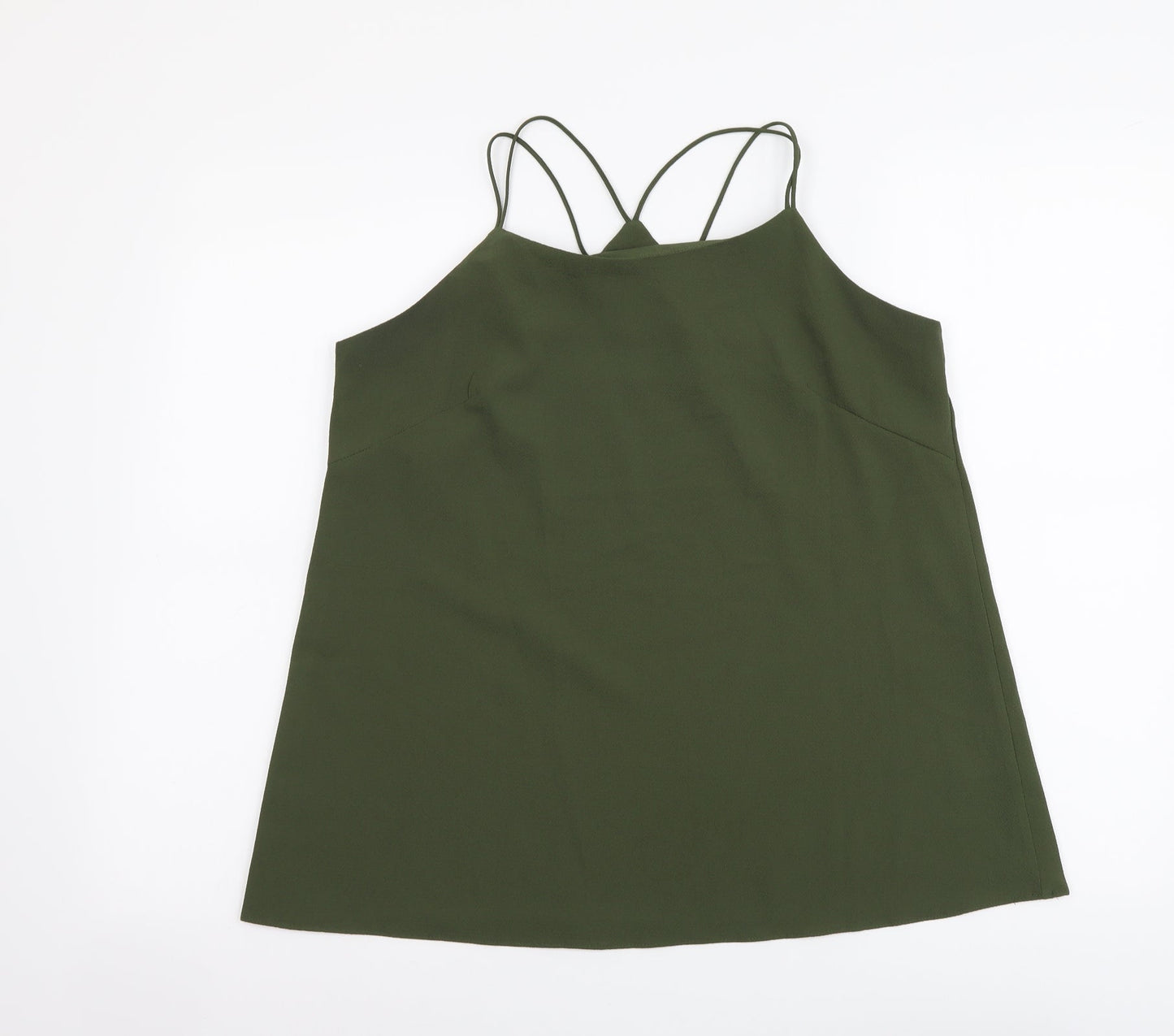 Quiz Womens Green Polyester Camisole Tank Size 10 Round Neck
