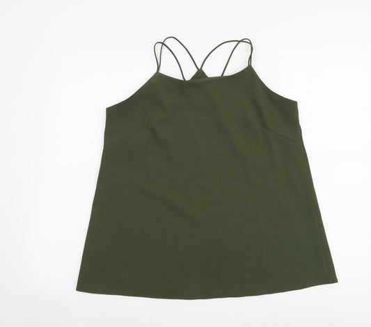 Quiz Womens Green Polyester Camisole Tank Size 10 Round Neck