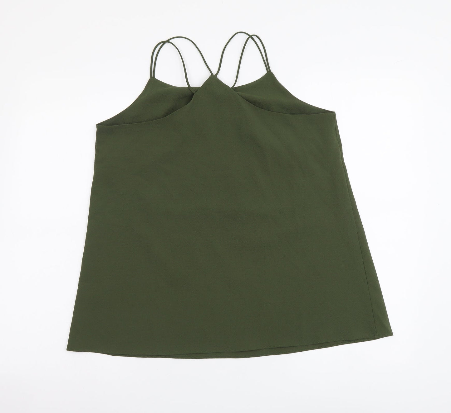 Quiz Womens Green Polyester Camisole Tank Size 10 Round Neck