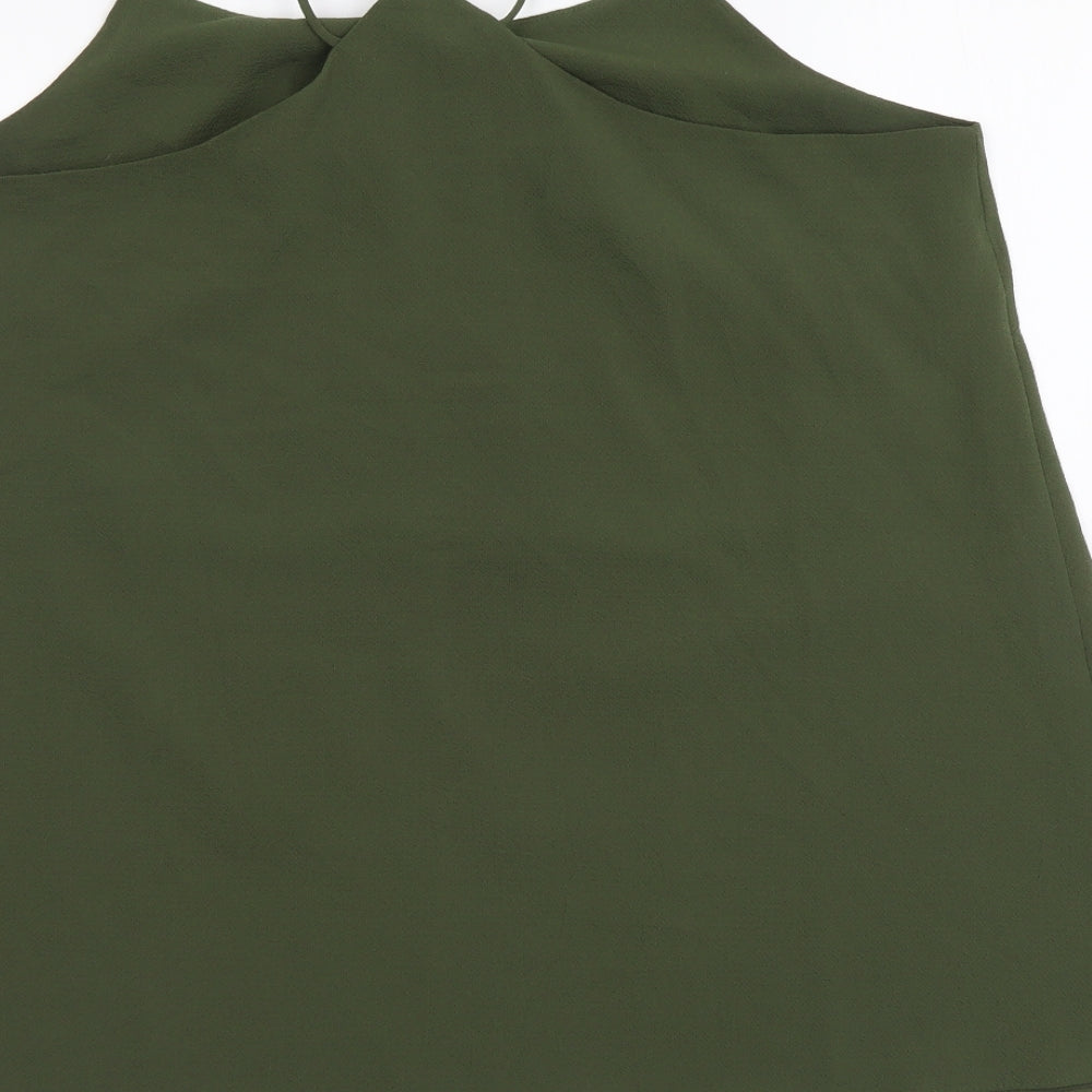 Quiz Womens Green Polyester Camisole Tank Size 10 Round Neck