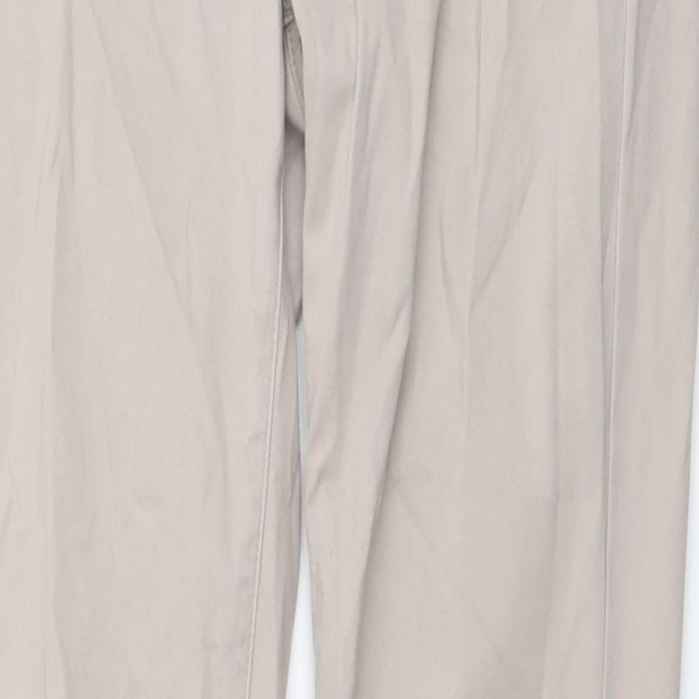 Preworn Womens Beige Cotton Skinny Jeans Size 28 in L29 in Regular Button