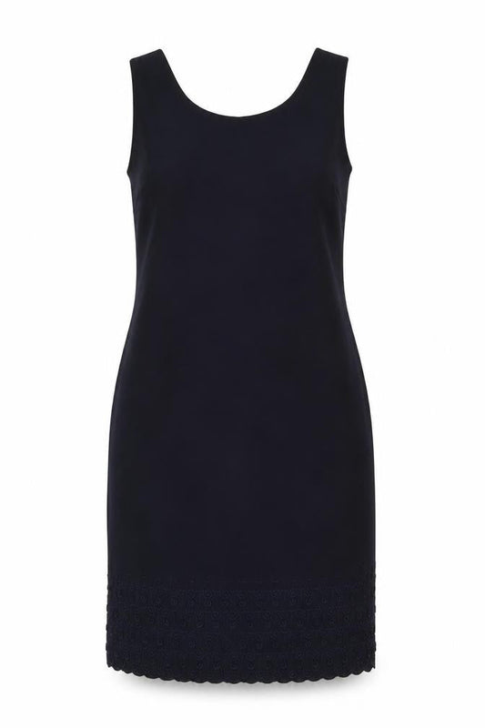 Hamells Womens Blue Polyester Tank Dress Size 14 Round Neck Zip