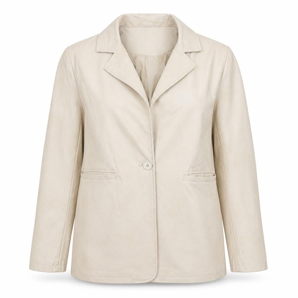 Lys Noir Womens Beige Overcoat Jacket Size XL Buckle