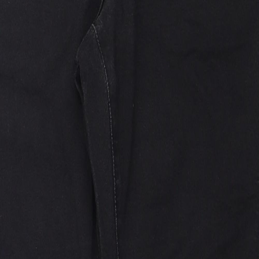 Marks and Spencer Womens Black Cotton Skinny Jeans Size 10 L27 in Regular Zip