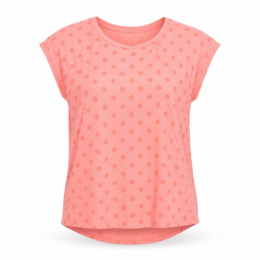 Gap Womens Pink Polka Dot Cotton Basic T-Shirt Size M Scoop Neck