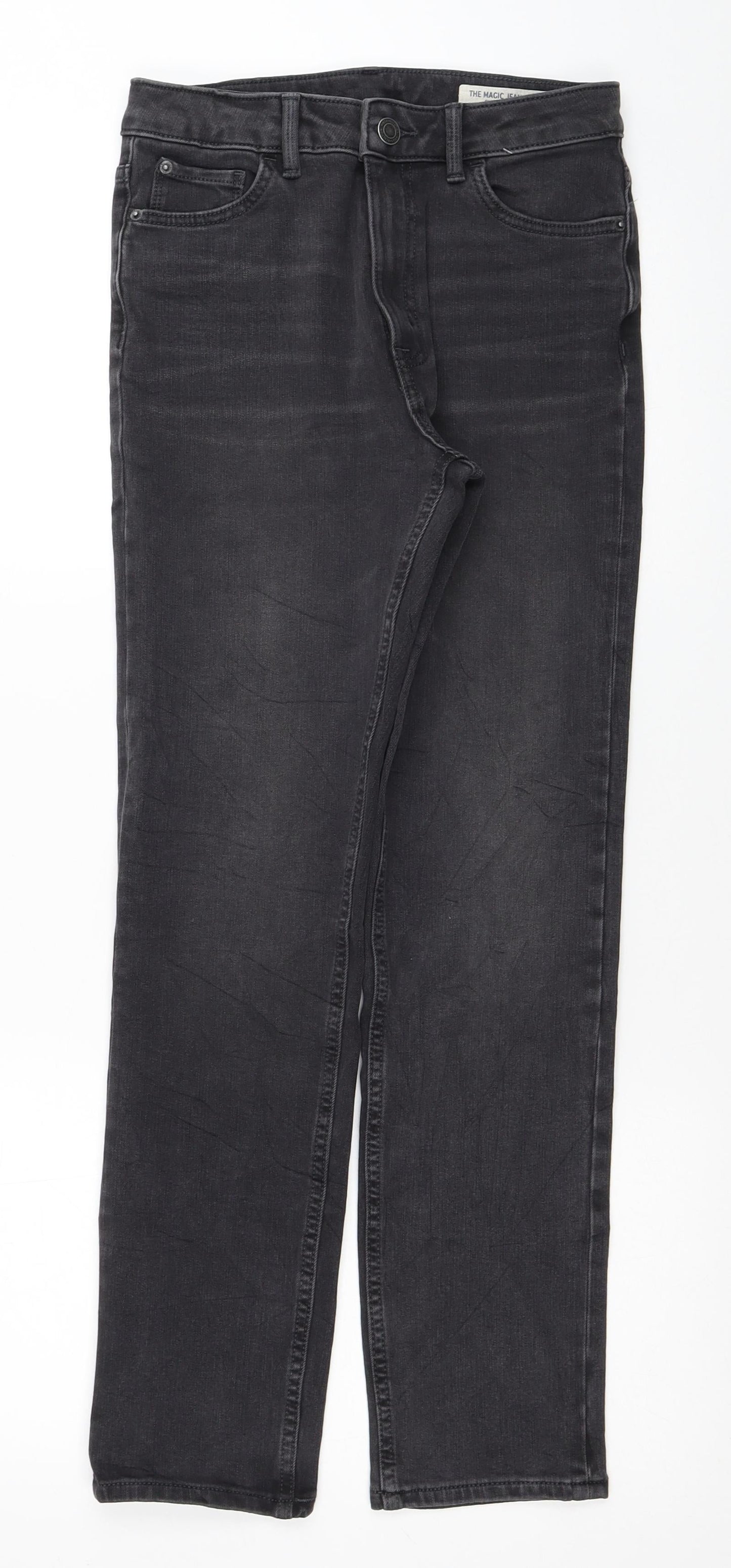 Marks and Spencer Womens Black Cotton Skinny Jeans Size 8 L26 in Regular Zip