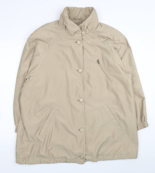 Marks and Spencer Womens Beige Trench Coat Coat Size 14 Button