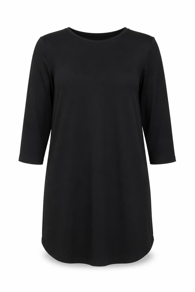 H&M Womens Black Polyester Shift Size XS Boat Neck Pullover