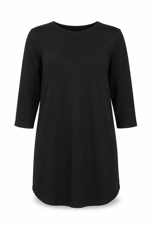 H&M Womens Black Polyester Shift Size XS Boat Neck Pullover