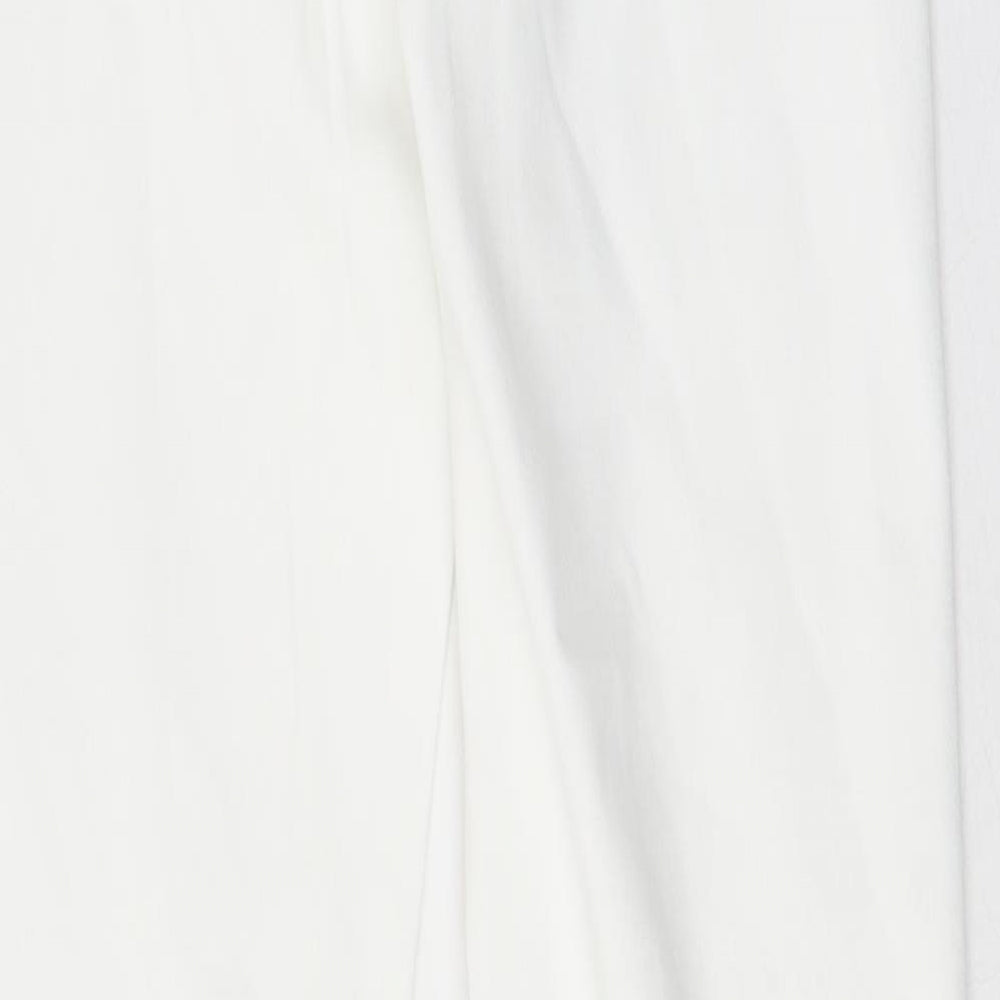 Marks and Spencer Womens White 100% Cotton Skinny Jeans Size 10 L31 in Regular Zip