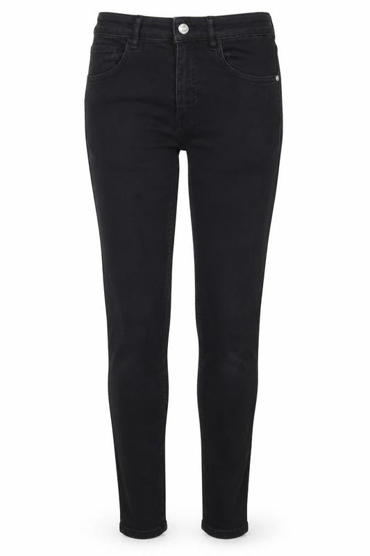 Zara Womens Black 100% Cotton Skinny Jeans Size 8 L25 in Regular Zip