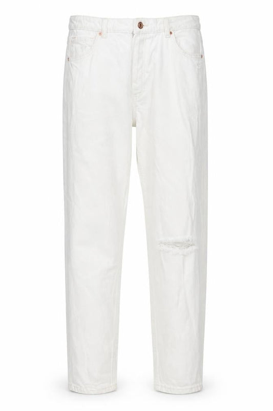 Bershka Womens White 100% Cotton Straight Jeans Size 10 L27 in Regular Zip