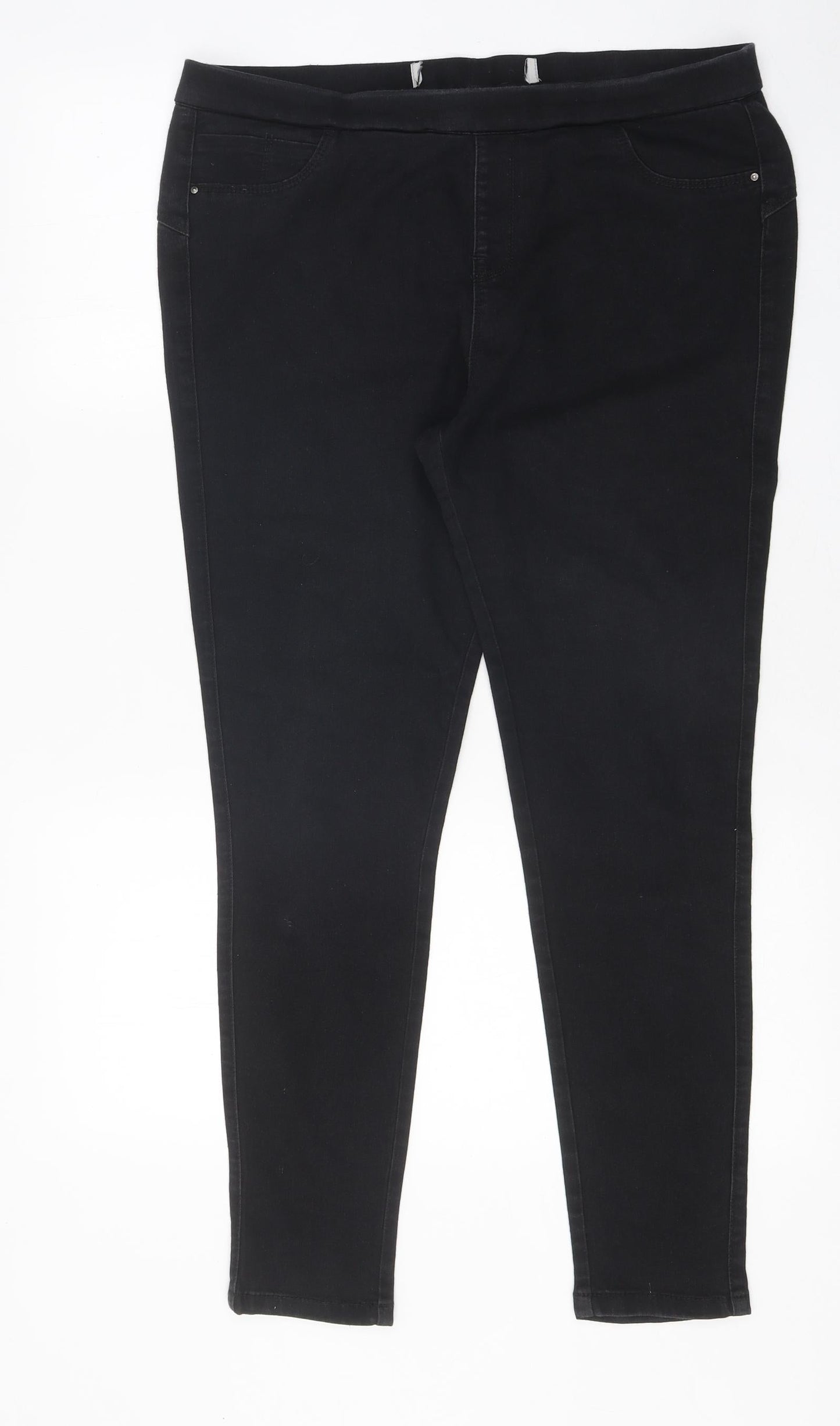 Preworn Womens Black 100% Cotton Jegging Jeans Size 36 in L25 in Regular