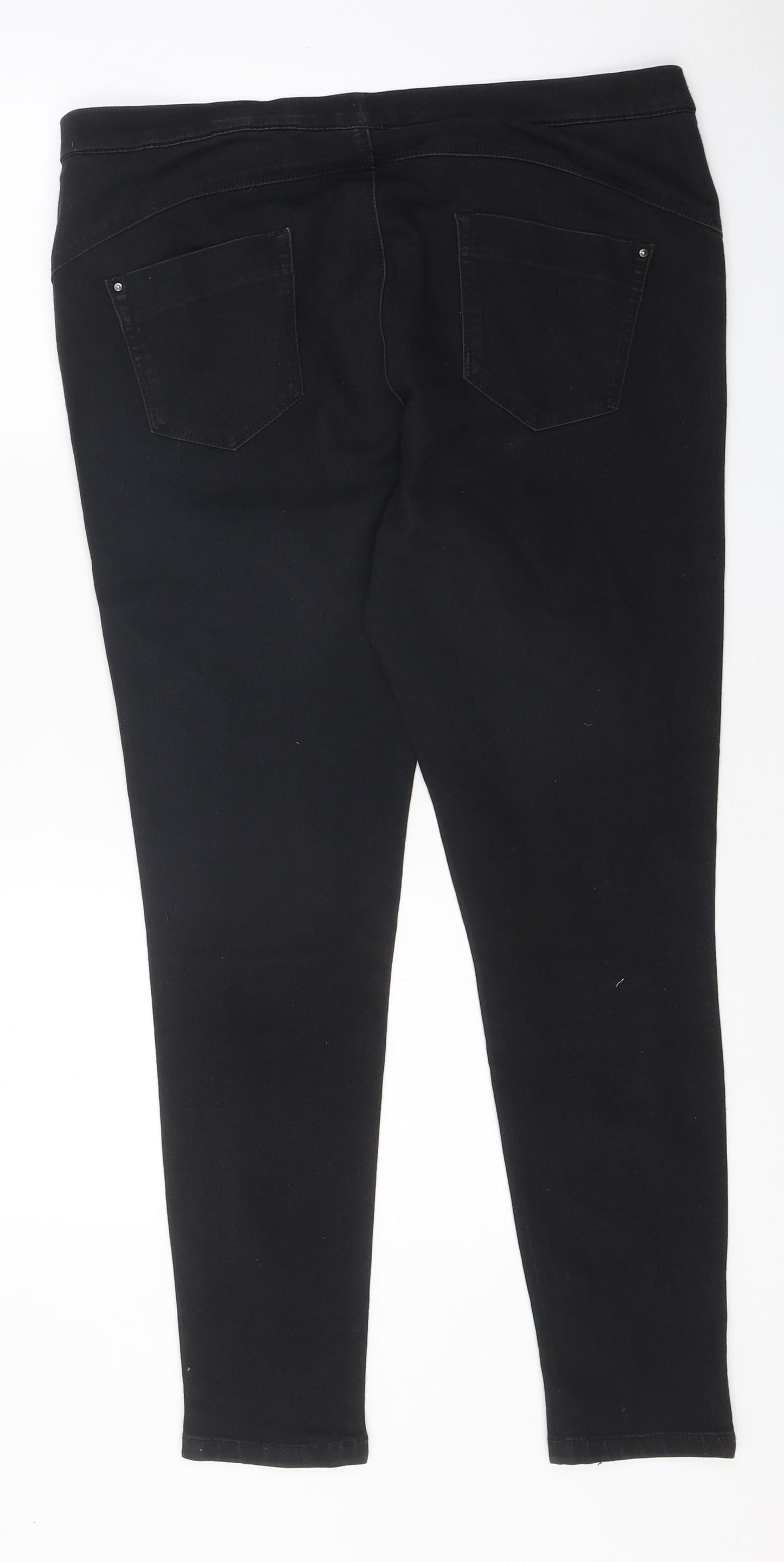 Preworn Womens Black 100% Cotton Jegging Jeans Size 36 in L25 in Regular