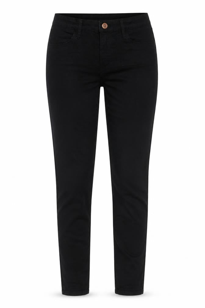 H&M Womens Black Acetate Skinny Jeans Size 12 L25 in Regular Zip