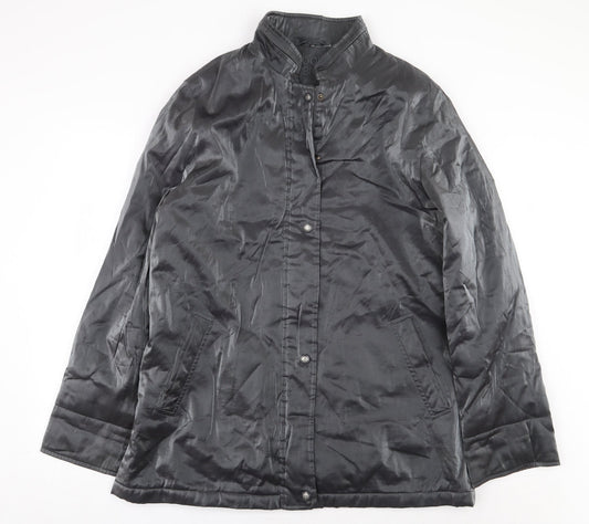Bonmarché Womens Grey Rain Coat Coat Size M Zip