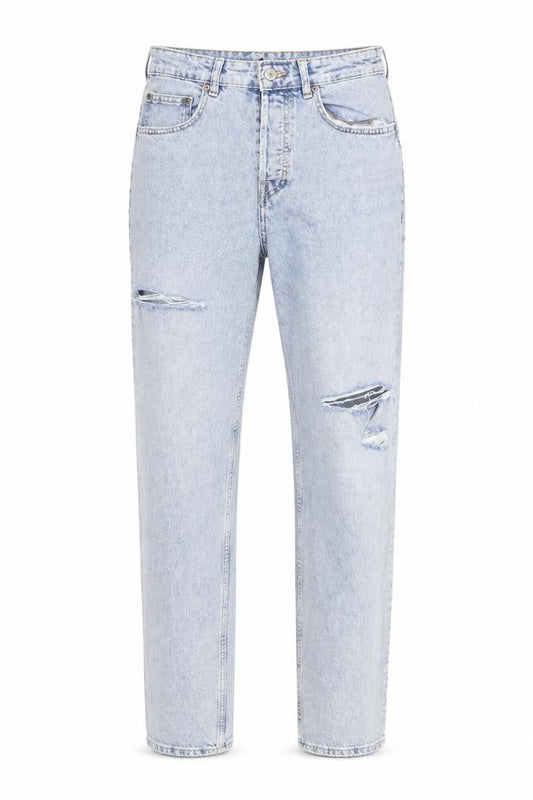 H&M Mens Blue Cotton Straight Jeans Size 29 in L30 in Regular Button