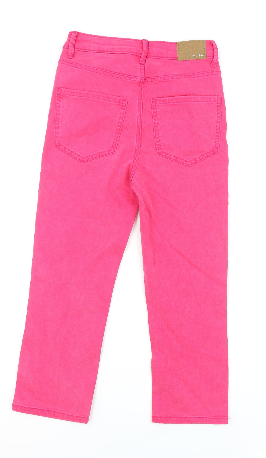 Marks and Spencer Womens Pink Cotton Skinny Jeans Size 6 L21 in Regular Zip